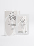 YUTASHA anti-age hydrogel eye patches in white packaging with firming and hydrating formula for all skin types